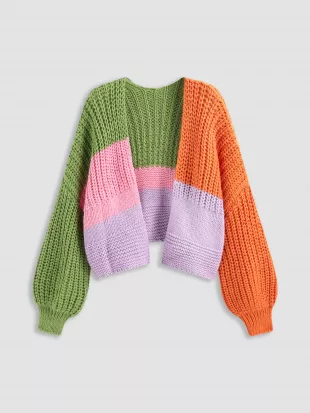 Rainbow Knitted Cardigan