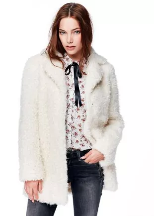 Cameron Retro 60s Faux Sheepskin Coat