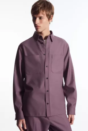 Relaxed Utility Shirt Purple