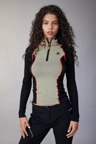 Shelly Waffle Track Top