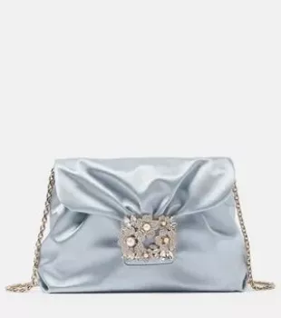 RV Drapé Bouquet Mini satin clutch