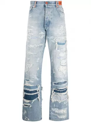 Vintage Blue Super Distressed Jeans