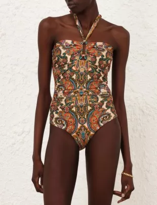 【Zimmermann】Ottie Wide Link paisley swimsuit Zimmermann Ottie Wide Link paisley swimsuit Zimmermann