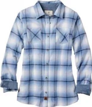 Women's Standard Cottage Escape Flannel Shirt, Baby Blues Plaid