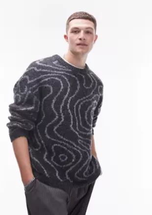Swirl Printed Sweater