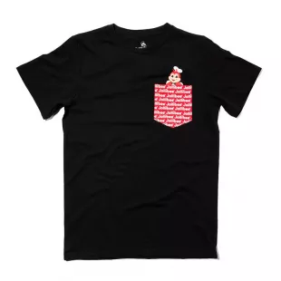 Clack T-shirt With Red Pocket