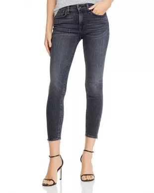 Cate Zip-Hem Ankle Skinny Jeans in Abbey Road