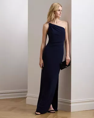 Robe du soir asymétrique jersey