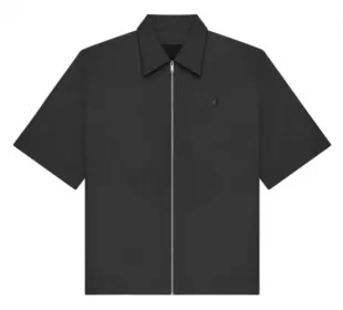 Black 4G Logo Zip Shirt