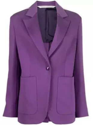 Side-Stripe Notched-Lapels Blazer