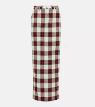 Low-rise Wool-blend Maxi Skirt