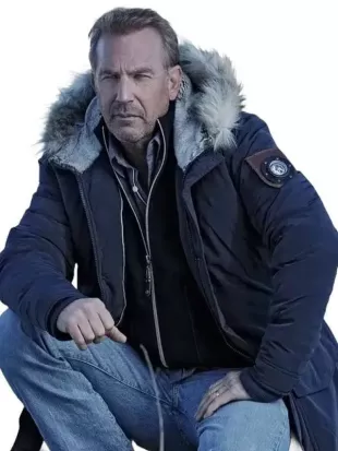 Yellowstone John Dutton Blue Parka Hooded Jacket