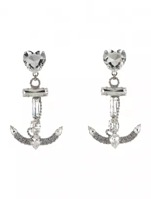 Crystal and Anchor Earrings