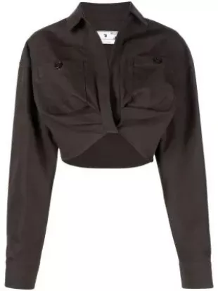 Cropped Long-Sleeve Shirt