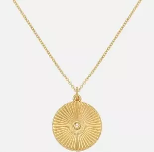 Liv Medallion Necklace - Gold Vermeil
