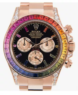 Everose Gold & Rainbow Bezel Cosmograph Daytona