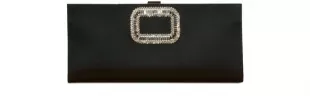 Soft Flower Rhinestone Buckle Clutch