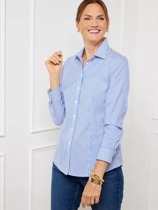 Non-Iron Perfect Shirt in Dreamy Stripe