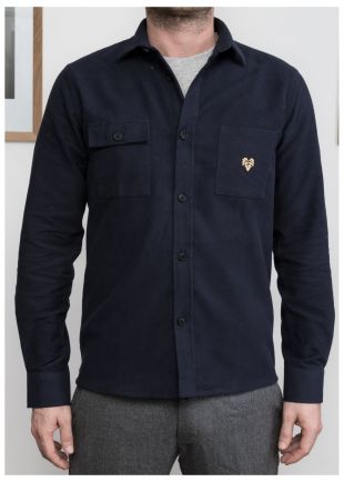 Surchemise façon veste en flanelle de coton épaisse extra douce.