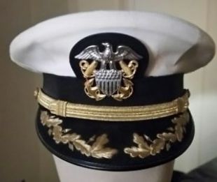 Casquette d'officier commander US Navy coiffe blanche ORIGINALE années 50 T.58 | eBay