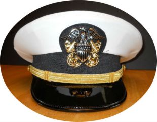 US NAVY LINE OFFICER WHITE CURRENT UNIFORM VISOR HAT AUTHENTIC NEW ALL SIZES | eBay