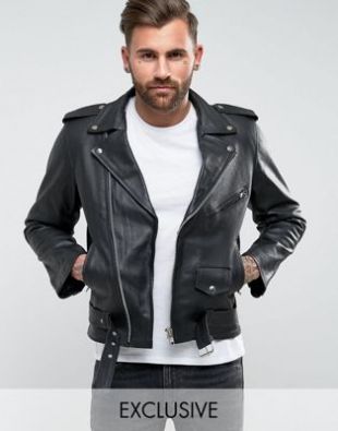 Reclaimed Vintage Inspired   Perfecto en cuir   Noir at asos.com