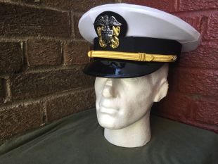 WW2 US Navy officers white visor cap,  size 58 | eBay