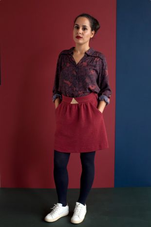 Jupe patineuse rouge