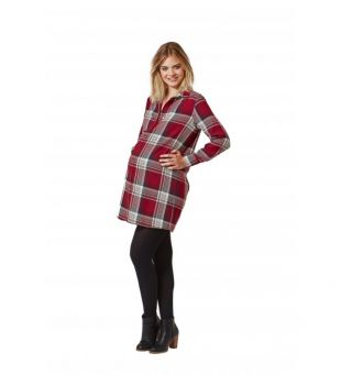 ROBE CHEMISE DE GROSSESSE ECOSSAIS