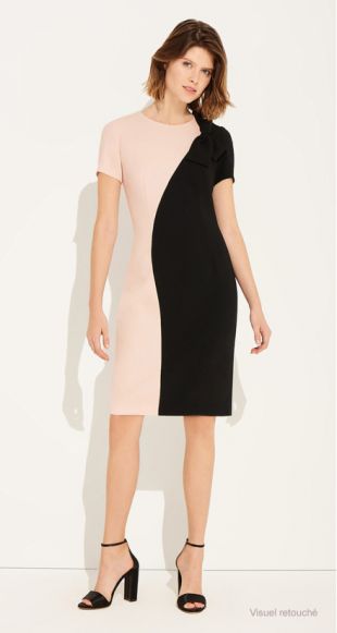 Robe en crepe envers satin