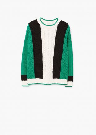 Pull over maille tressée