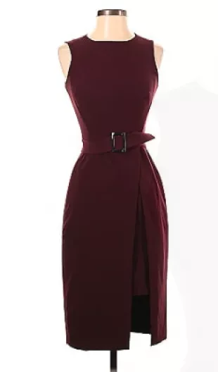 white house black market burgundy dress White House Black Market: Burgundy Floral Jacquard