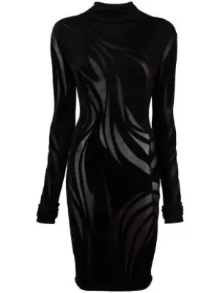 Sheer Chenille Minidress