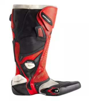 Red, Black & White Biker Boots