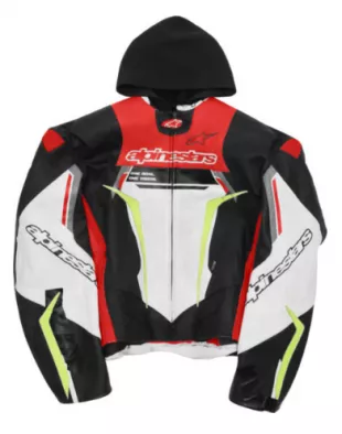 x Alpinestars Colorblock Hooded Biker Jacket