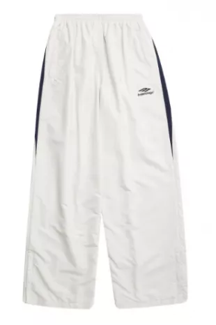 White 3B Sports Icon Trackpants