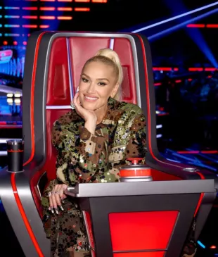 Gwen Stefani The Voice S26 Embellished Camo jacket