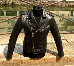 Perfecto Style Genuine Leather Biker Caferacer Motorcycle Biker Jacket