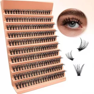 DIY Lash Individual Clusters 200pcs Eyelash Extension Natural Individual DIY Clusters 40D+50D Lashes Extension 10-16mm Wispy D Curl False Eyelash Clusters DIY at Home, by Befacl