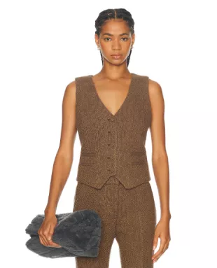 Coleridge Vest in Chocolate Multi
