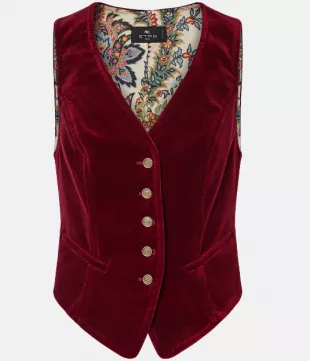 Cotton velvet vest