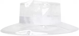 Rain Hat Transparent PVC Rain Hat Rain Cap Hair Clear Headgear Sun Visor Cap