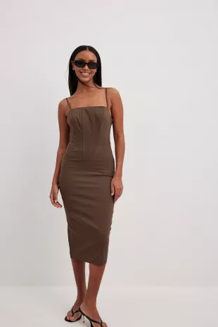 Strap Corset Midi Dress