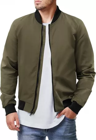Olive Bomber Jacket