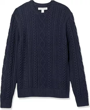Navy Cable Sweater