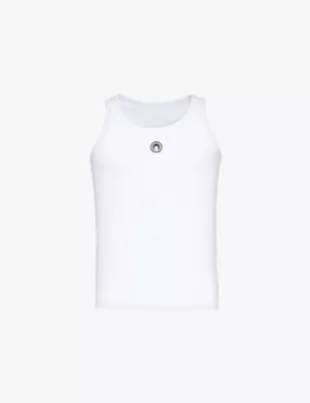 White Crescent Moon Tank Top