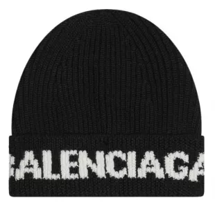Black & White Wide Logo Beanie