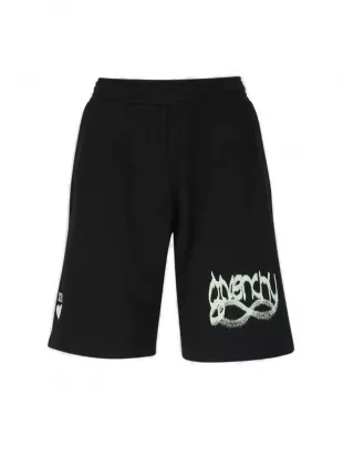 Black Sprayed Infinity Logo Sweatshorts