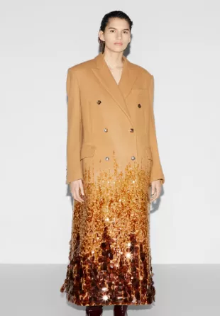 Batavia Wool Coat with Embroidery