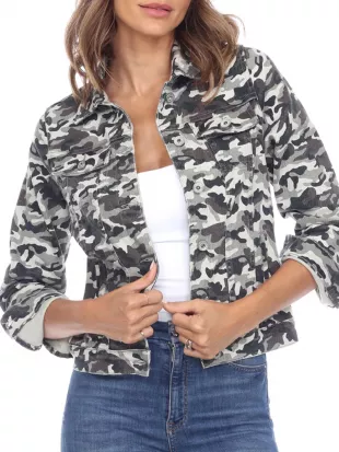 Women's Camo Denim Jacket